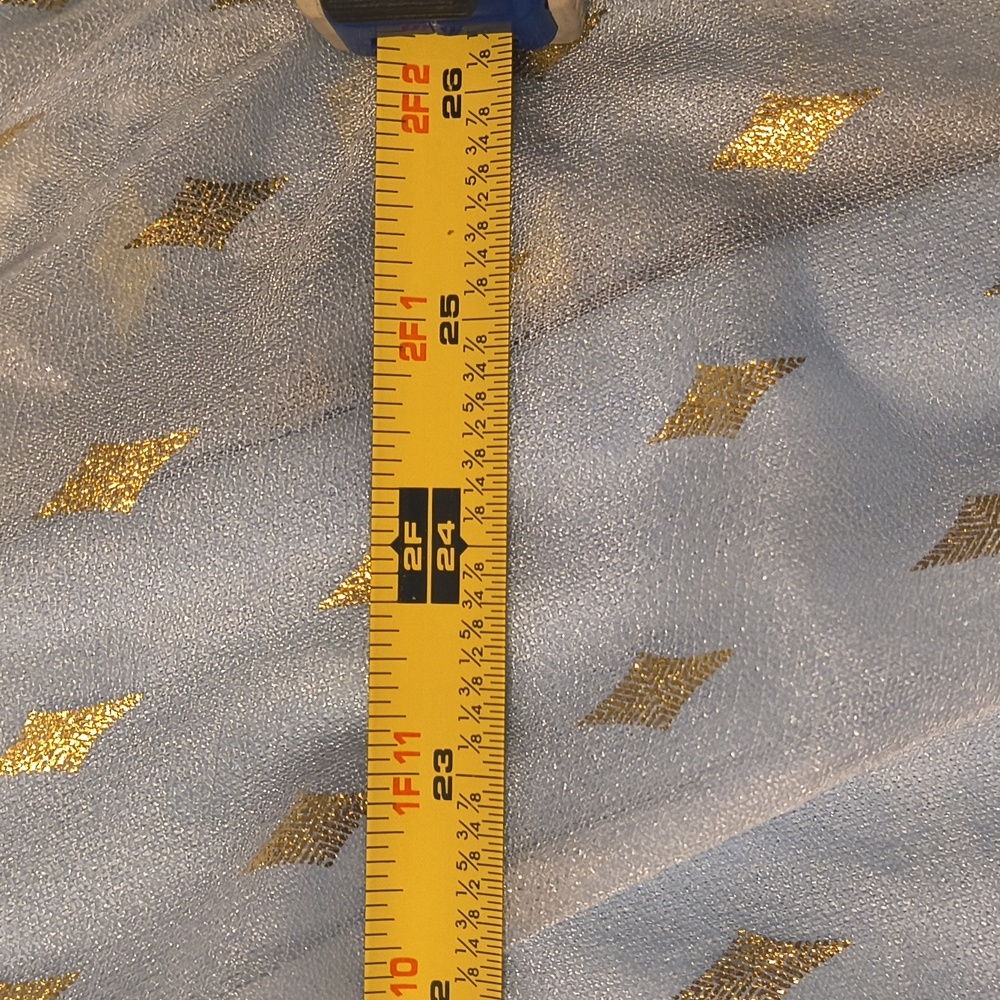 Princess Inspired Blue and Gold Dress - Picture 12 of 12